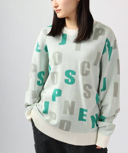 【セール】Jacquard crew-neck knit sweater / ジャガード クルーネックニットセーター unisex（ニット/セーター）｜EVOLUTION（エボリューション）