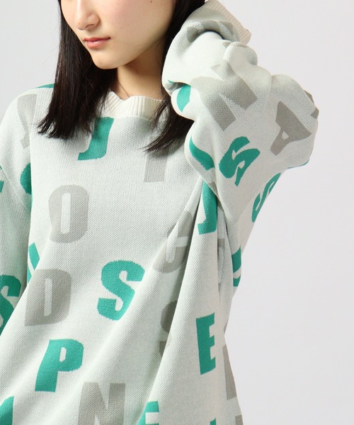 【セール】Jacquard crew-neck knit sweater / ジャガード クルーネックニットセーター unisex（ニット/セーター）｜EVOLUTION（エボリューション）