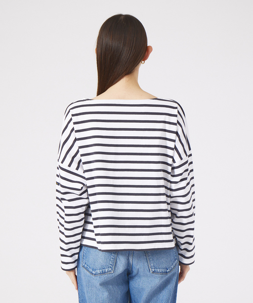 Rouge vif（ルージュヴィフ）の「【Le minor/ルミノア】別注 ボーダーカットソー（Tシャツ/カットソー・レディース・ブラック・フリー）」の19枚目の写真