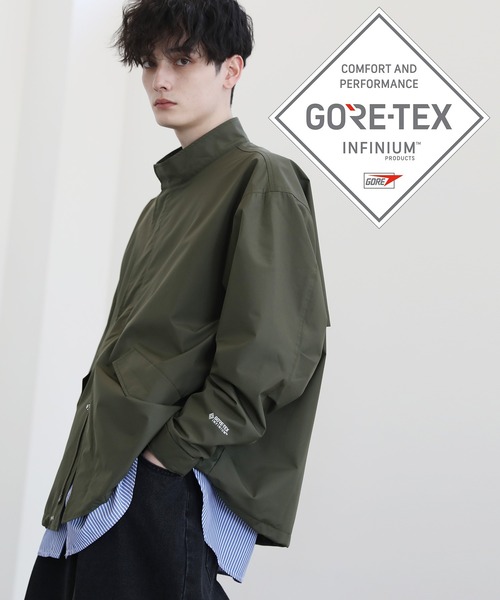 +phenix(プラスフェニックス)の「+phenix/GORE-TEX INFINIUMミリタリーショートモッズブルゾン(ブルゾン・メンズ・ブラック/カーキ・M/L/XL)」の2枚目の写真