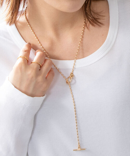 NOLLEY’S（ノーリーズ）の「ライスボールY字2wayネックレス（ネックレス・レディース・シルバー/ゴールド・FREE）」の2枚目の写真