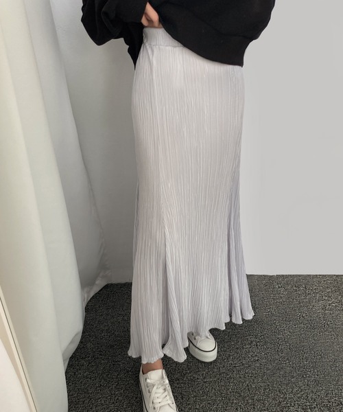 fd style（エフディ スタイル）の「ロングプリーツスカート（スカート・レディース・LT.Gray/DK.Gray/Cream/LT.Blue/Black/Beige・FREE）」の14枚目の写真