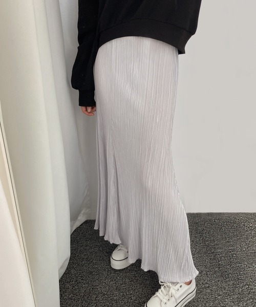 fd style（エフディ スタイル）の「ロングプリーツスカート（スカート・レディース・LT.Gray/DK.Gray/Cream/LT.Blue/Black/Beige・FREE）」の18枚目の写真