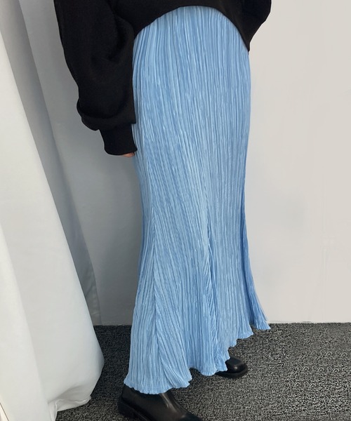 fd style（エフディ スタイル）の「ロングプリーツスカート（スカート・レディース・LT.Gray/DK.Gray/Cream/LT.Blue/Black/Beige・FREE）」の15枚目の写真