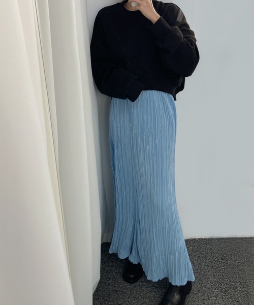 fd style（エフディ スタイル）の「ロングプリーツスカート（スカート・レディース・LT.Gray/DK.Gray/Cream/LT.Blue/Black/Beige・FREE）」の12枚目の写真