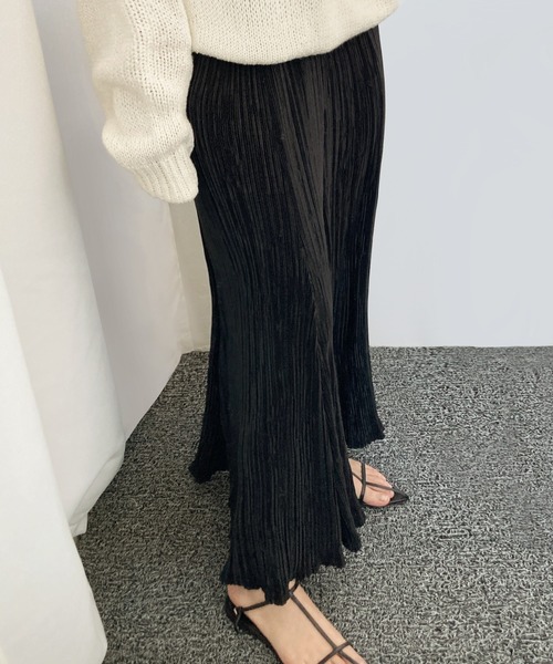 fd style（エフディ スタイル）の「ロングプリーツスカート（スカート・レディース・LT.Gray/DK.Gray/Cream/LT.Blue/Black/Beige・FREE）」の16枚目の写真