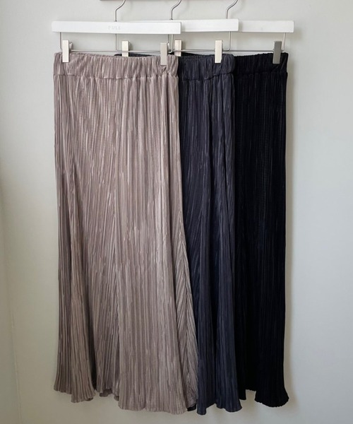 fd style（エフディ スタイル）の「ロングプリーツスカート（スカート・レディース・LT.Gray/DK.Gray/Cream/LT.Blue/Black/Beige・FREE）」の17枚目の写真