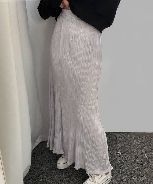 fd style（エフディ スタイル）の「ロングプリーツスカート（スカート・レディース・LT.Gray/DK.Gray/Cream/LT.Blue/Black/Beige・FREE）」の11枚目の写真