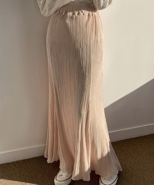 fd style（エフディ スタイル）の「ロングプリーツスカート（スカート・レディース・LT.Gray/DK.Gray/Cream/LT.Blue/Black/Beige・FREE）」の8枚目の写真
