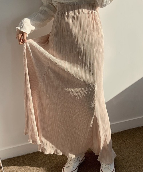 fd style（エフディ スタイル）の「ロングプリーツスカート（スカート・レディース・LT.Gray/DK.Gray/Cream/LT.Blue/Black/Beige・FREE）」の22枚目の写真