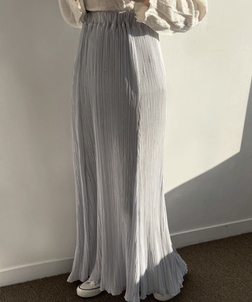 fd style（エフディ スタイル）の「ロングプリーツスカート（スカート・レディース・LT.Gray/DK.Gray/Cream/LT.Blue/Black/Beige・FREE）」の7枚目の写真