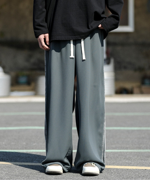 neos(ネオス)の「【neos -addictive design-】ルーズシルエット ハンドステッチ ライン ワイド パンツ(その他パンツ・メンズ・ブラック/グレー・MEDIUM/LARGE/X-LARGE)」の11枚目の写真
