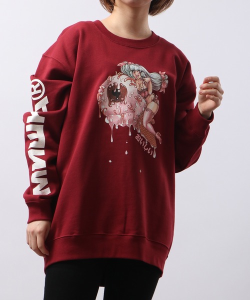 MISHKA CREW プルオーバー スウェットトレーナー CREAMY