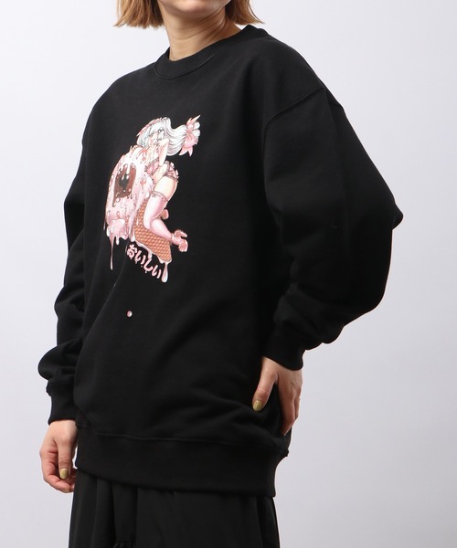 MISHKA CREW プルオーバー スウェットトレーナー CREAMY