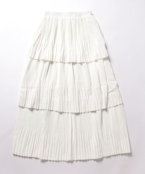 one way（ワンウェイ）の「アシメプリーツスカート（スカート・レディース・ホワイト系その他/ブラック/ホワイト/ベージュ・FREE）」の2枚目の写真