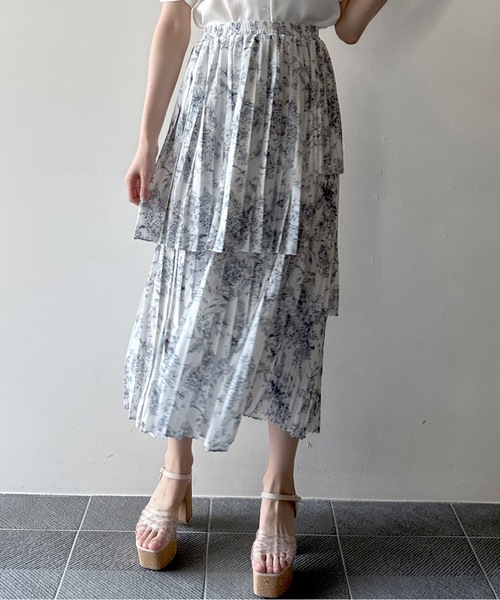 one way（ワンウェイ）の「アシメプリーツスカート（スカート・レディース・ホワイト系その他/ブラック/ホワイト/ベージュ・FREE）」の7枚目の写真