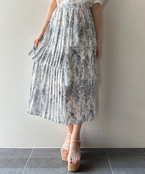 one way（ワンウェイ）の「アシメプリーツスカート（スカート・レディース・ホワイト系その他/ブラック/ホワイト/ベージュ・FREE）」の9枚目の写真