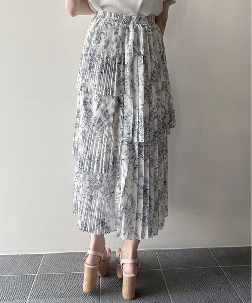 one way（ワンウェイ）の「アシメプリーツスカート（スカート・レディース・ホワイト系その他/ブラック/ホワイト/ベージュ・FREE）」の11枚目の写真