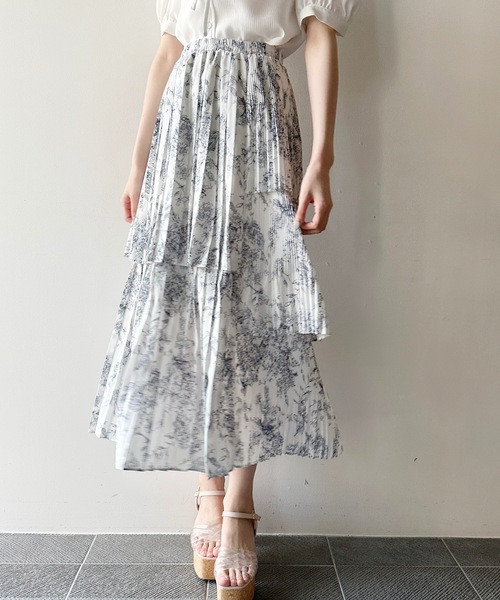 one way（ワンウェイ）の「アシメプリーツスカート（スカート・レディース・ホワイト系その他/ブラック/ホワイト/ベージュ・FREE）」の12枚目の写真