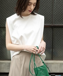 OPAQUE.CLIP | シルキースーピマ フレンチスリーブカットソー【イージーケア/接触冷感/洗濯機洗い可】(Tシャツ/カットソー)