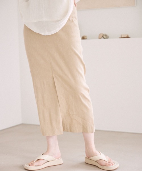 BABYLONE（バビロン）の「リネンストレッチタイトスカート