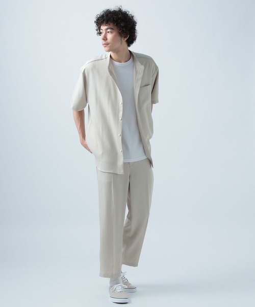BAYFLOW(ベイフロー)の「〈セットアップ可〉UMW アンクルテーパードパンツ【吸水速乾・UVケア】(その他パンツ・メンズ・アイボリー/ブラック/カーキ/ネイビー/グレー・SMALL/MEDIUM/LARGE)」の10枚目の写真