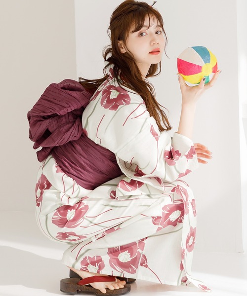 Dita(ディータ)の「1人で着られる浴衣5点セット 和歌山染工日本染め(ゆかた・しわへこ帯・下駄・着付け本・腰ひも)【K】(浴衣・レディース・その他1/その他2/その他3/その他4/その他5/その他6/その他11/その他8/その他10/その他13/その他14/その他7/その他9/その他12/その他15/その他16/その他17・FREE)」の8枚目の写真