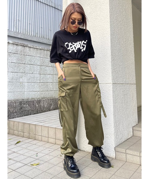 EGOIST（エゴイスト）の「スプレープリントユニセックスTシャツ（Tシャツ/カットソー・レディース・パープル/ブラック/ホワイト・FREE）」の8枚目の写真