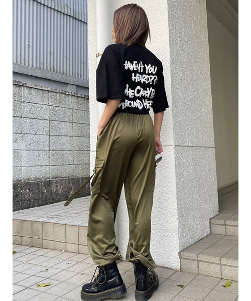 EGOIST（エゴイスト）の「スプレープリントユニセックスTシャツ（Tシャツ/カットソー・レディース・パープル/ブラック/ホワイト・FREE）」の11枚目の写真