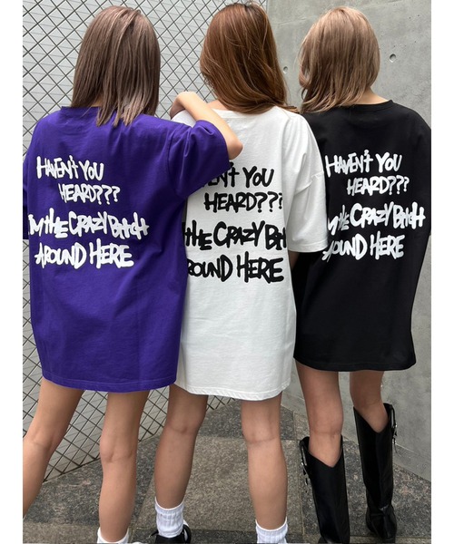 EGOIST（エゴイスト）の「スプレープリントユニセックスTシャツ（Tシャツ/カットソー・レディース・パープル/ブラック/ホワイト・FREE）」の19枚目の写真