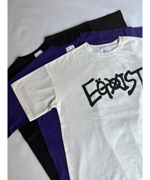EGOIST（エゴイスト）の「スプレープリントユニセックスTシャツ（Tシャツ/カットソー・レディース・パープル/ブラック/ホワイト・FREE）」の12枚目の写真