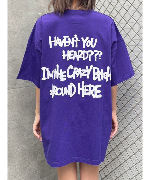 EGOIST（エゴイスト）の「スプレープリントユニセックスTシャツ（Tシャツ/カットソー・レディース・パープル/ブラック/ホワイト・FREE）」の7枚目の写真