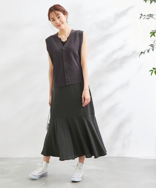 ROPE' PICNIC（ロペピクニック）の「リンクコーデ /ドットマーメイドスカート（スカート・レディース・キナリ/ベージュ/チャコールグレー/ブラック・36/38）」の17枚目の写真