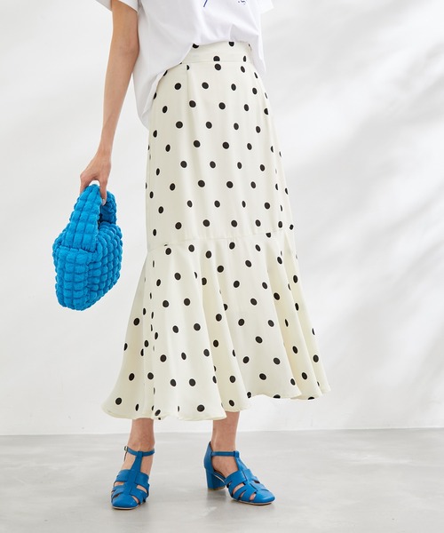 ROPE' PICNIC（ロペピクニック）の「リンクコーデ /ドットマーメイドスカート（スカート・レディース・キナリ/ベージュ/チャコールグレー/ブラック・36/38）」の5枚目の写真