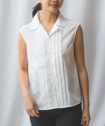 NARACAMICIE | 【NARACAMICIE】ドビーフロントタックオープンカラーブラウス(シャツ/ブラウス)