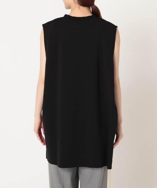 CITYSHOP KEY NECK N-SL Tシャツ ノースリーブ ブラック CITYSHOP（シティーショップ）の「KEY NECK N-SL Tシャツ（Tシャツ