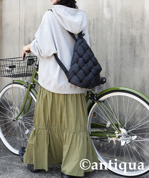 antiqua（アンティカ）の「メッシュ生地ポコポコリュック（バックパック/リュック・レディース・ブラック・FREE）」の12枚目の写真