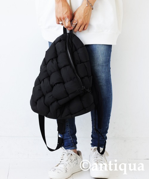 antiqua（アンティカ）の「メッシュ生地ポコポコリュック（バックパック/リュック・レディース・ブラック・FREE）」の10枚目の写真