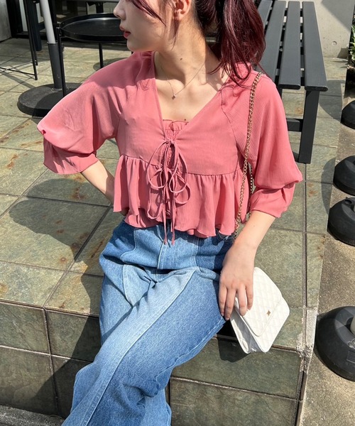 one after another NICE CLAUP(ワンアフターアナザーナイスクラップ)の「【S/Mサイズ】ハイウエストワイドデニム(デニムパンツ・レディース・ピンク/ブラック系/その他/ライトブルー/ブルー・SMALL/MEDIUM)」の7枚目の写真