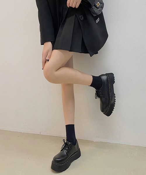 Burner(バーナー)の「【OKUOKU 0909】 レースアップシューズ ローファー oku-shoes-679034939337-42(ローファー・レディース・ブラック・36/38/40)」の3枚目の写真