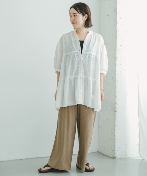 ITEMS URBANRESEARCH(アイテムズ アーバンリサーチ)の「レースティアードブラウス(シャツ/ブラウス・レディース・ブラック/オフホワイト・FREE)」の12枚目の写真