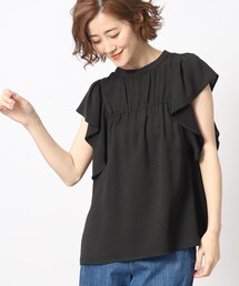 grove | 一枚で華やか!楊柳ギャザーフリルブラウス(シャツ/ブラウス)