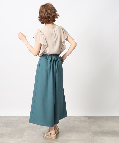 grove（グローブ）の「◆一枚で華やか！楊柳ギャザーフリルブラウス（シャツ/ブラウス・レディース・ブラック/ダークグリーン/ナチュラル・02/03/04/01/05）」の13枚目の写真