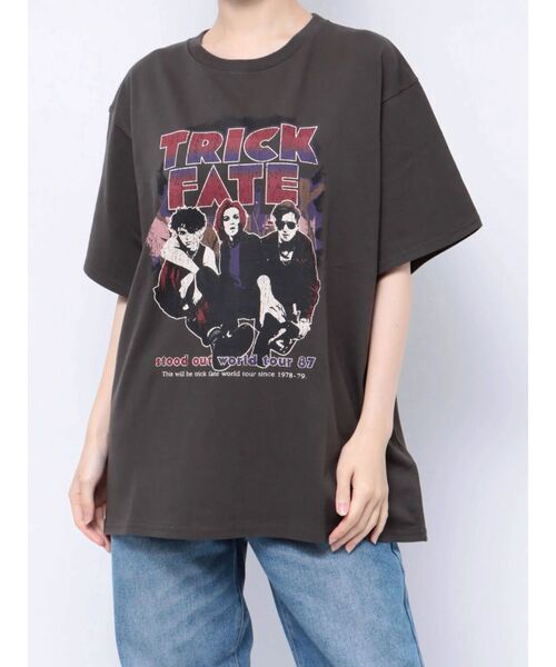 jouetie（ジュエティ）の「グランジBIGTシャツ（Tシャツ/カットソー・レディース・ブラック/パープル/アイボリー・MEDIUM）」の21枚目の写真