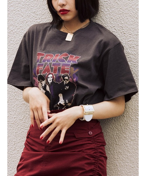 jouetie（ジュエティ）の「グランジBIGTシャツ（Tシャツ/カットソー・レディース・ブラック/パープル/アイボリー・MEDIUM）」の2枚目の写真