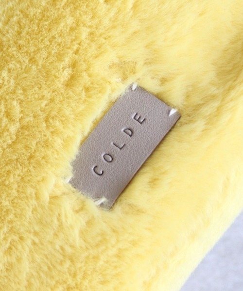COLDE (コルデ)の「フェイクファーバイカラートートバッグ(トートバッグ・レディース・サックスブルー/イエロー/チャコールグレー/パープル・FREE)」の22枚目の写真