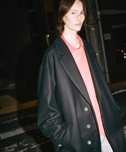 UNISEX》Super170s Prime-Over Melton Chesterfield Coat/プライム
