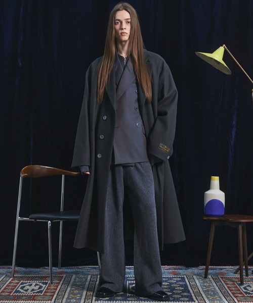 MAISON SPECIAL（メゾンスペシャル）の「《UNISEX》スーパー170プライムオーバーメルトンチェスターコート/Super170s Prime-Over Melton Chesterfield Coat【MAISON SPECIAL/メゾンスペシャル】（チェスターコート・メンズ・ネイビー/ブラック/チャコールグレー/グレイッシュベージュ・0/1/2）」の22枚目の写真