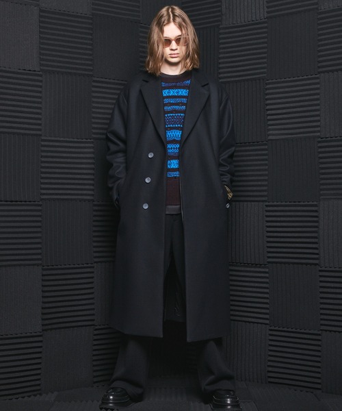 MAISON SPECIAL（メゾンスペシャル）の「《UNISEX》スーパー170プライムオーバーメルトンチェスターコート/Super170s Prime-Over Melton Chesterfield Coat【MAISON SPECIAL/メゾンスペシャル】（チェスターコート・メンズ・ネイビー/ブラック/チャコールグレー/グレイッシュベージュ・0/1/2）」の21枚目の写真