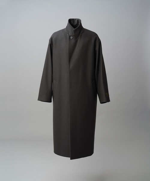 MAISON SPECIAL（メゾンスペシャル）の「《UNISEX》スーパー170プライムオーバーメルトンチェスターコート/Super170s Prime-Over Melton Chesterfield Coat【MAISON SPECIAL/メゾンスペシャル】（チェスターコート・メンズ・ネイビー/ブラック/チャコールグレー/グレイッシュベージュ・0/1/2）」の13枚目の写真